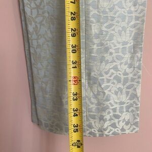 Linen and Silk Sigrid Olsen Light Gray Patterned Pants